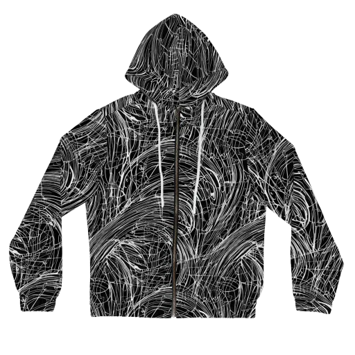 Biomech Spiral on a Women's Full-Zip Hoodie