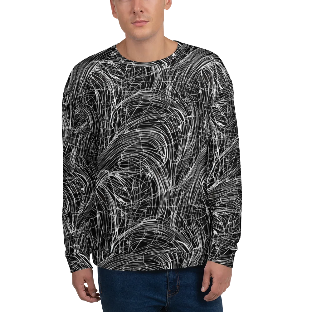 Biomech Spiral on Sweatshirt — Front