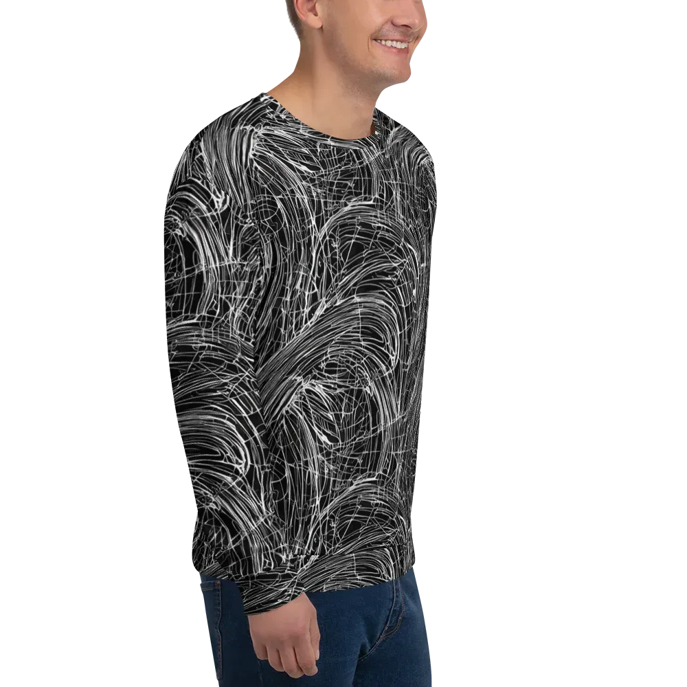 Biomech Spiral on Sweatshirt — Right Front