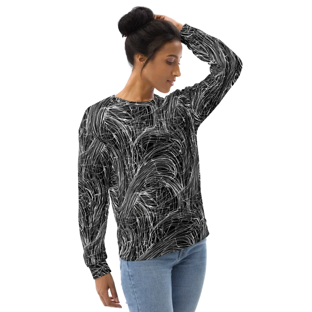 Biomech Spiral on Sweatshirt — Right Front