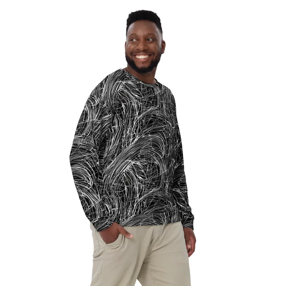 Biomech Spiral on Sweatshirt — Front