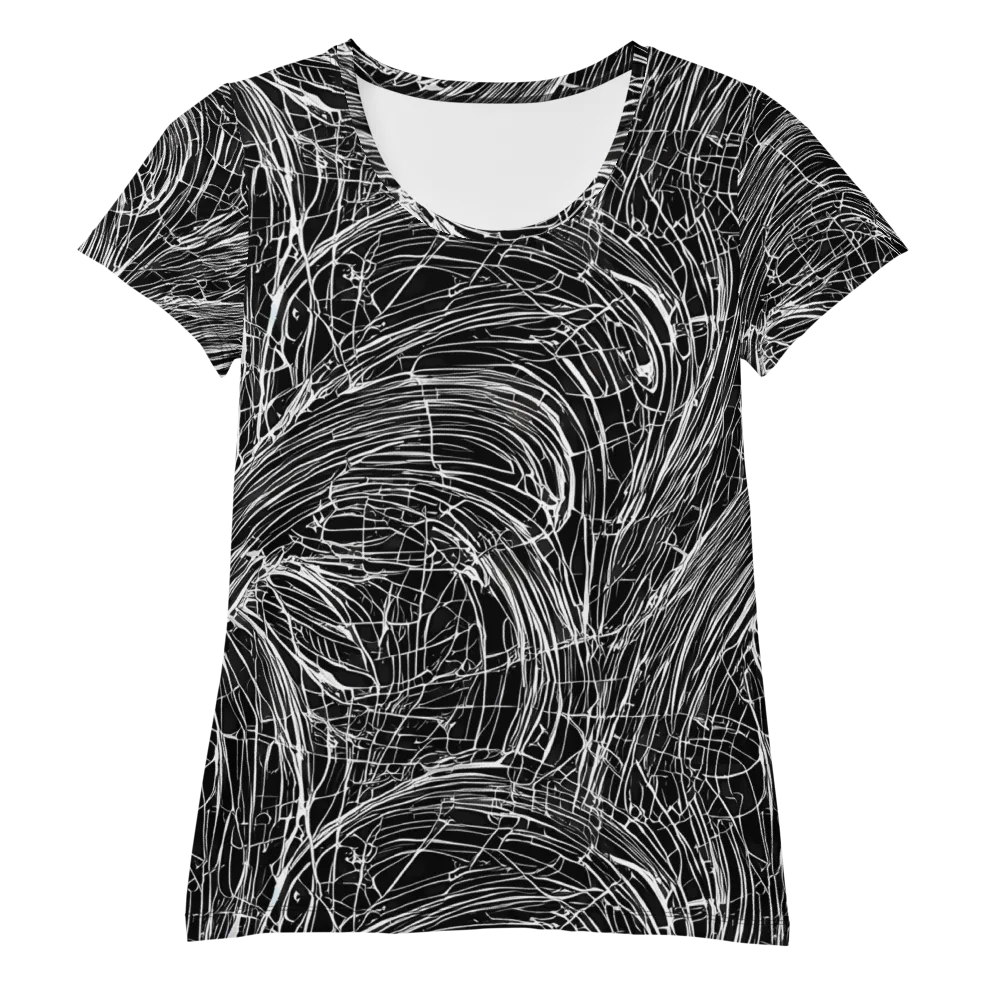 Biomech Spiral on Women's Athletic T-Shirt — Front
