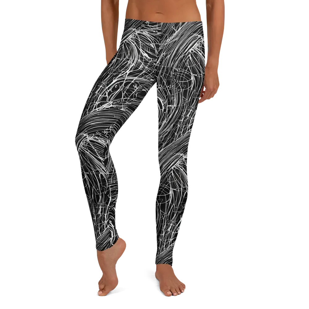 Biomech Spiral on Leggings — Front