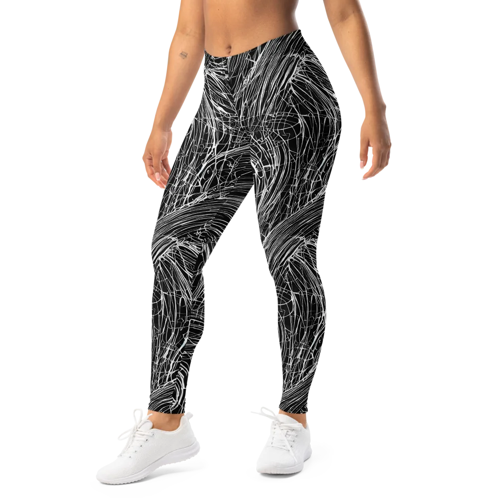 Biomech Spiral on Leggings — Left Front
