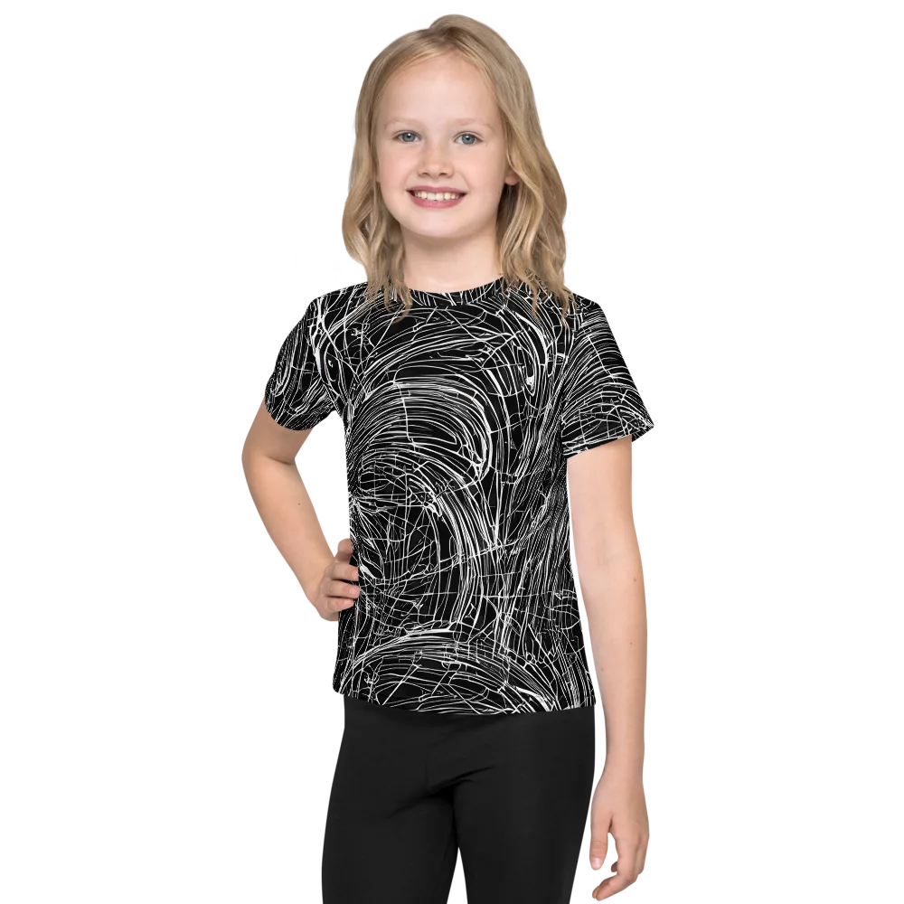 Biomech Spiral on Kids Crew Neck T-Shirt — Front