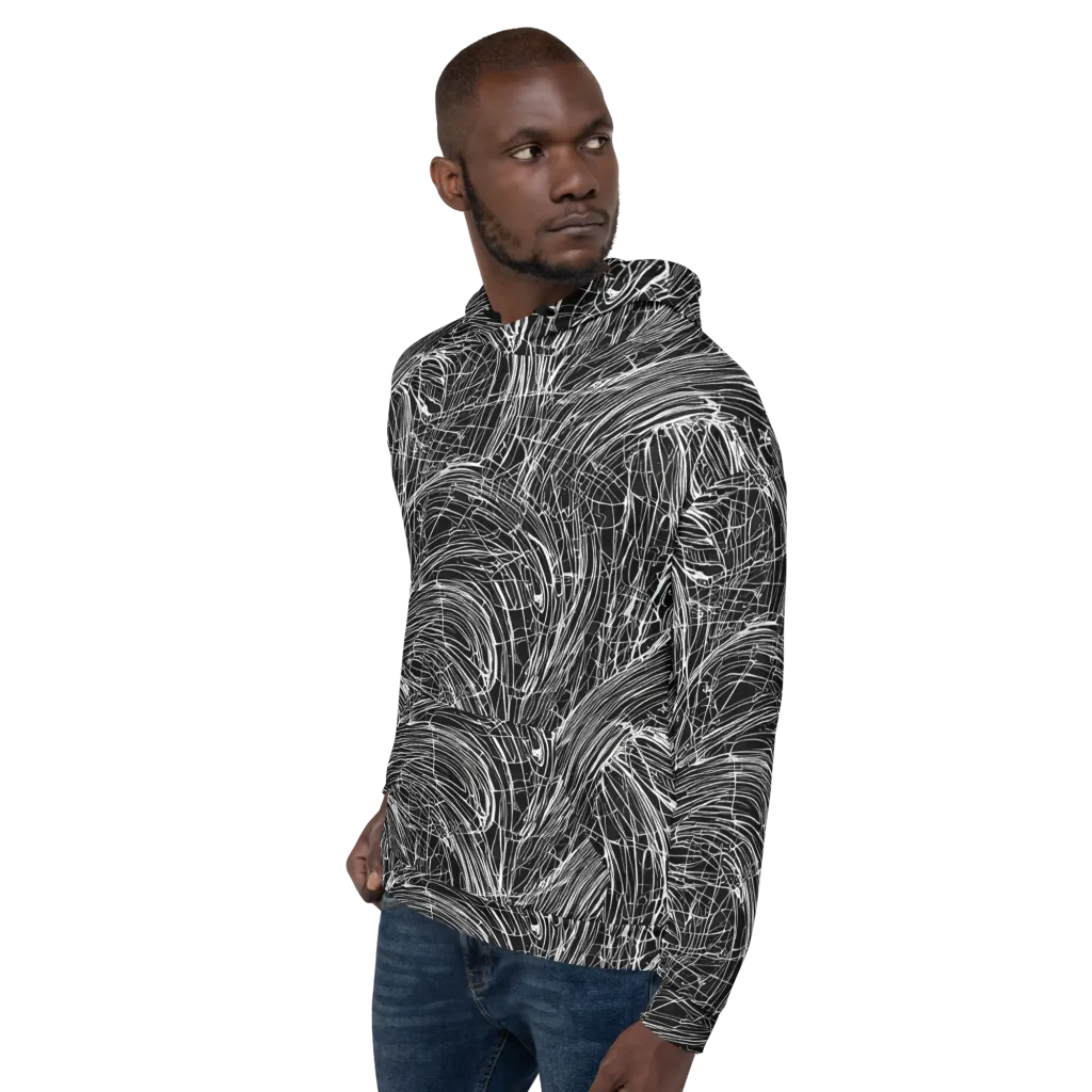 Biomech Spiral on Hoodie — Left