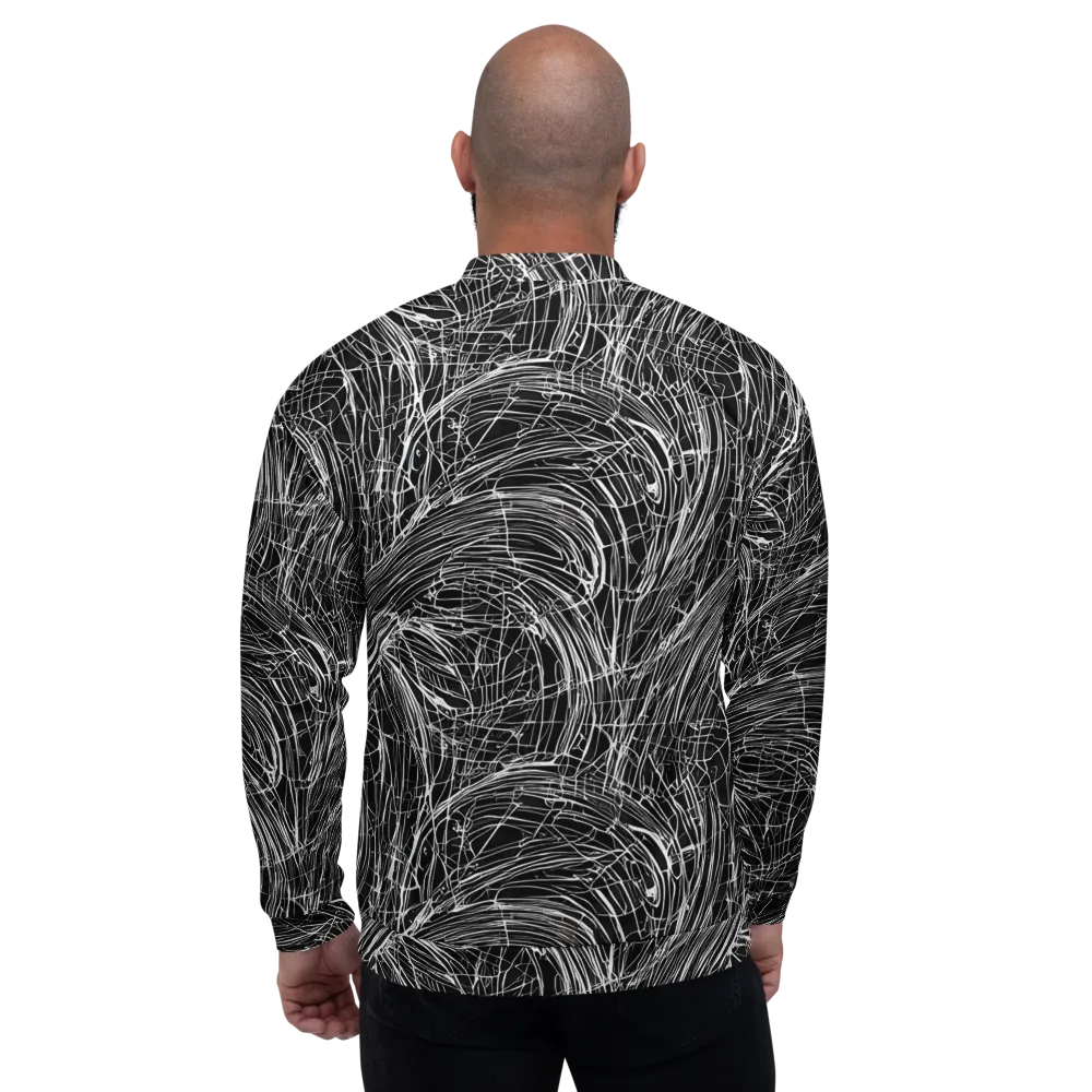Biomech Spiral on Bomber Jacket — Back
