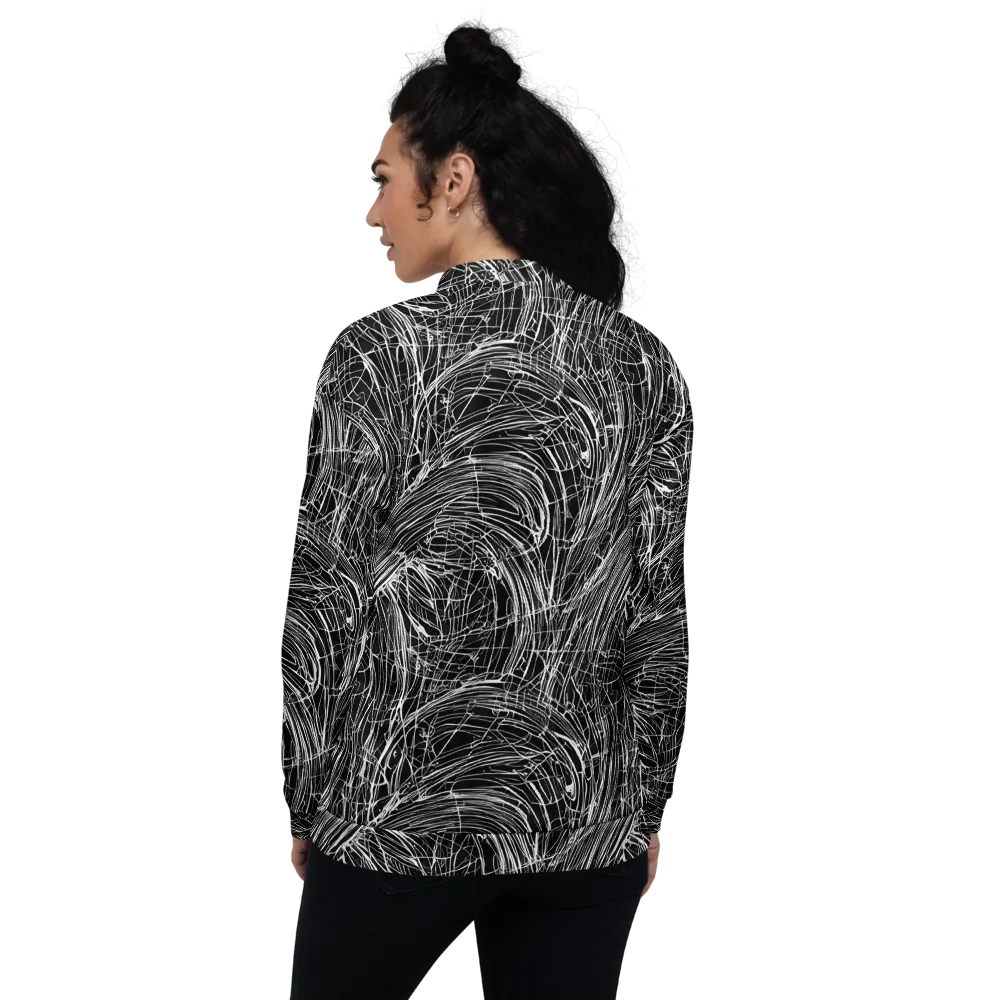 Biomech Spiral on Bomber Jacket — Back