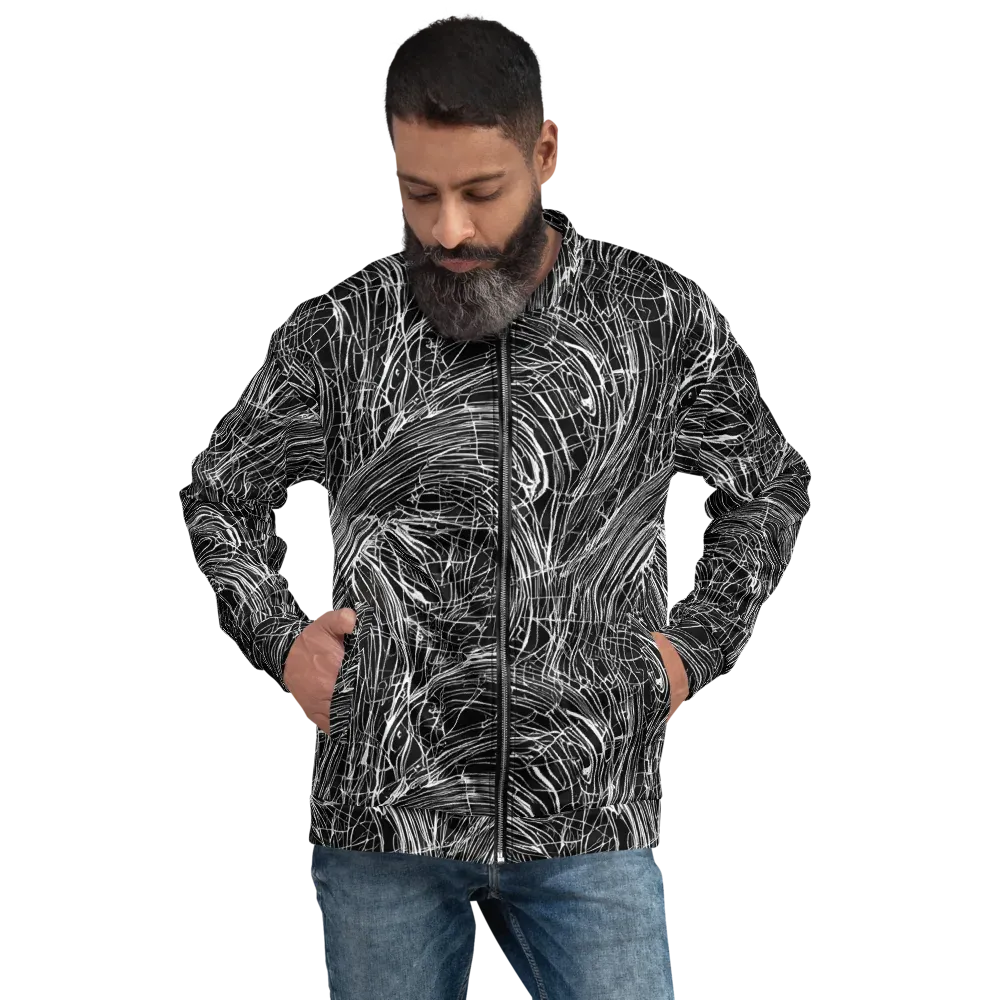 Biomech Spiral on Bomber Jacket — Front