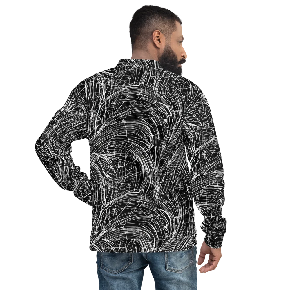 Biomech Spiral on Bomber Jacket — Back