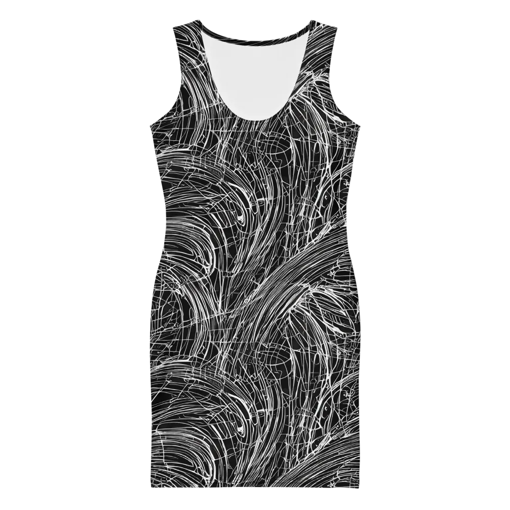 Biomech Spiral on Bodycon Dress — Front