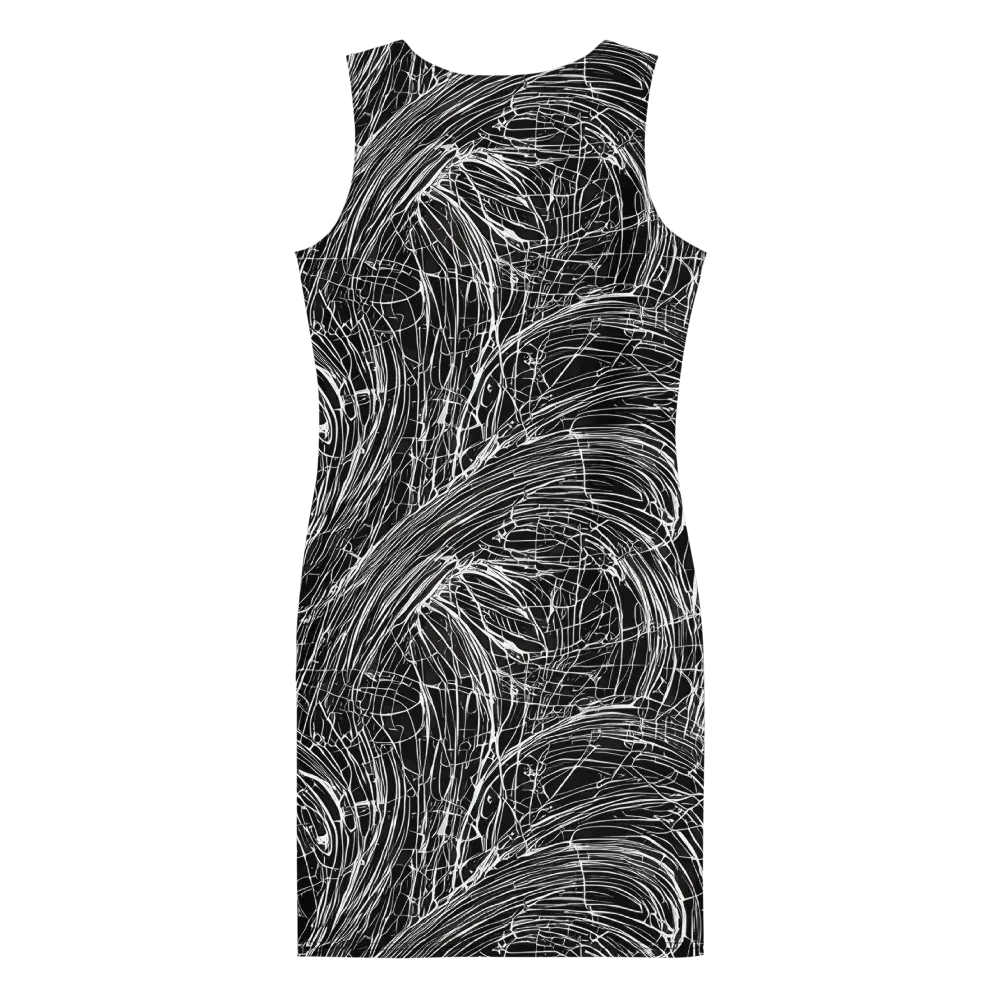 Biomech Spiral on Bodycon Dress — Back