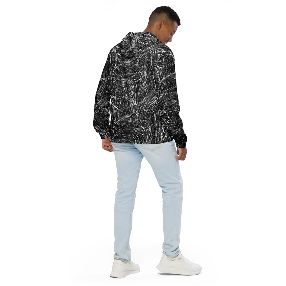 Biomech Spiral on Men's Windbreaker — Back