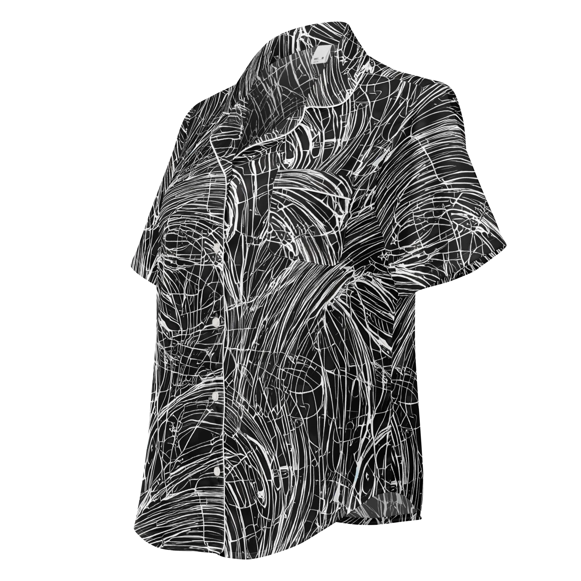 Biomech Spiral on Women's Short Sleeve Pajama Top — Left Front