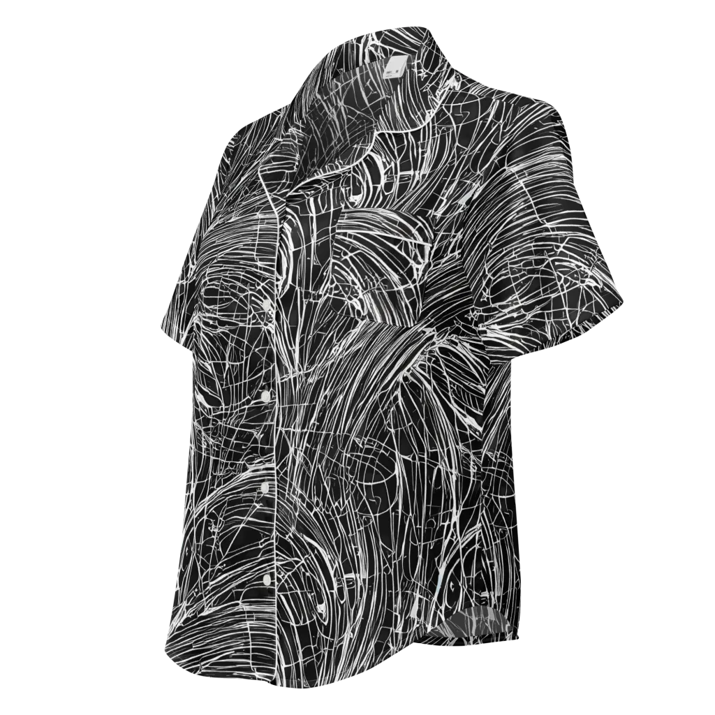 Biomech Spiral on Women's Short Sleeve Pajama Top — Left Front
