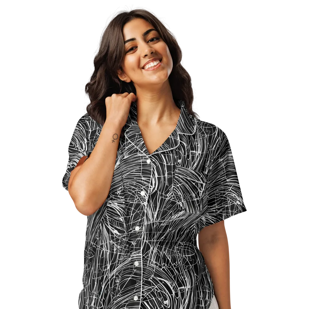 Biomech Spiral on Women's Short Sleeve Pajama Top — Front
