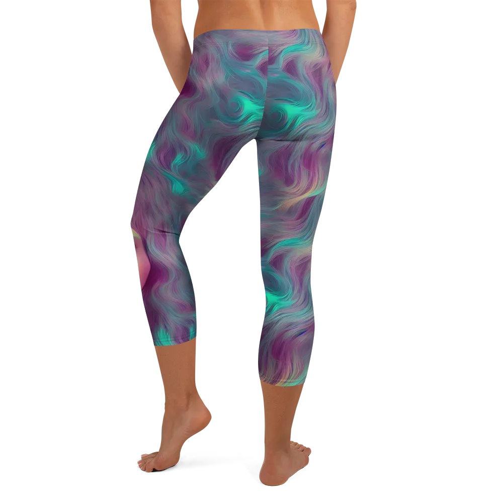 Surreal Tresses on Capri Leggings — Back