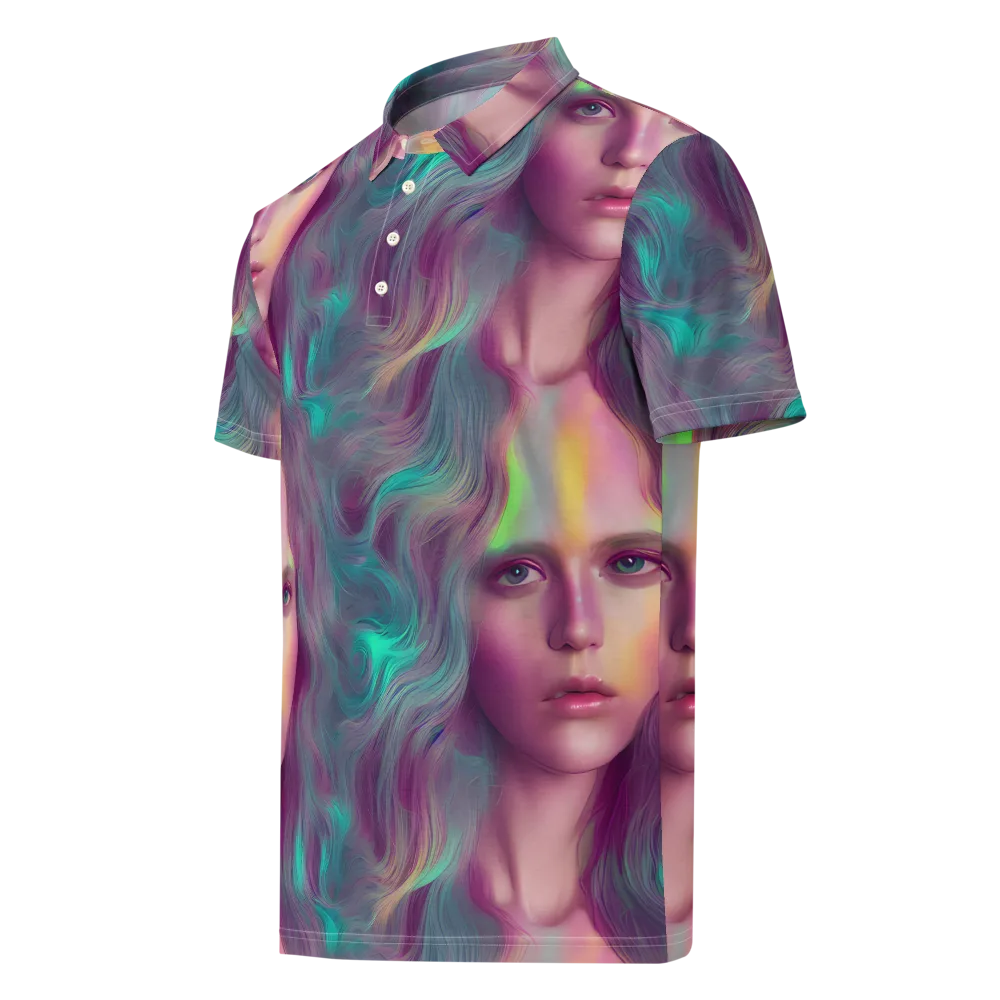 Surreal Tresses on Men's Slim Fit Polo Shirt — Left Front