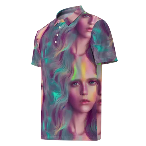Surreal Tresses on a Men's Slim Fit Polo Shirt