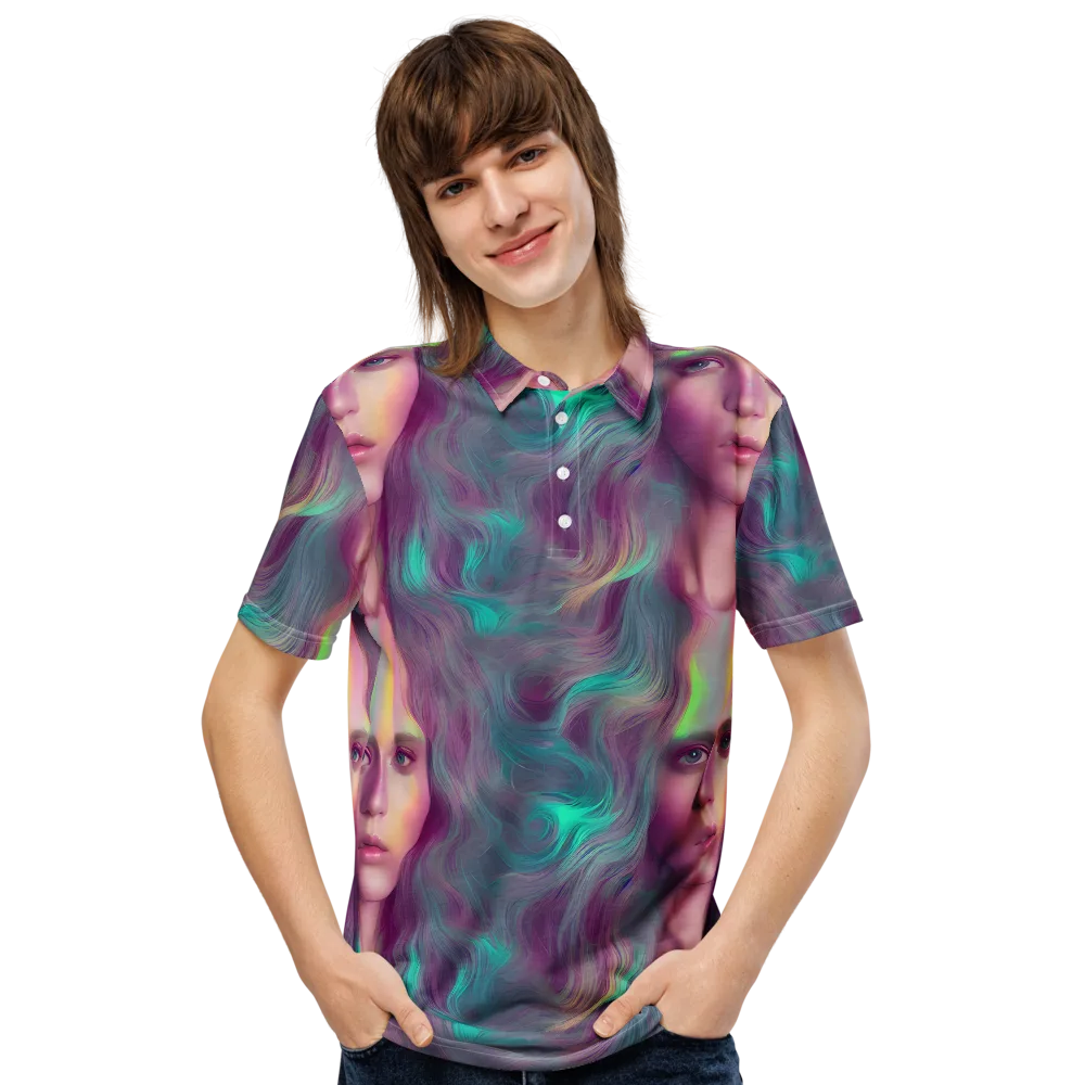 Surreal Tresses on Men's Slim Fit Polo Shirt — Front