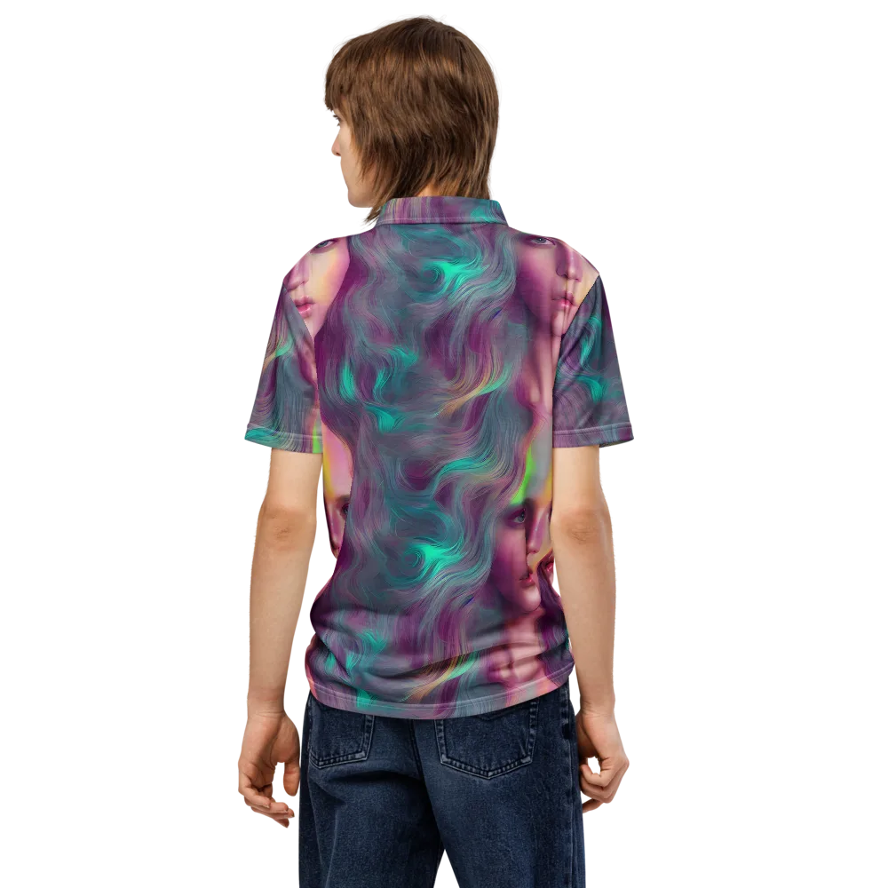 Surreal Tresses on Men's Slim Fit Polo Shirt — Back