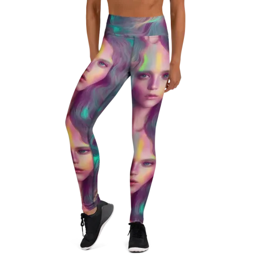 Surreal Tresses on a Yoga Leggings