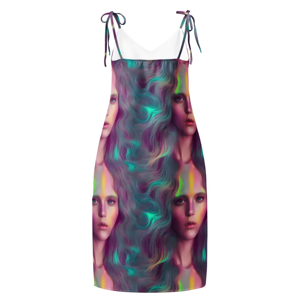 Surreal Tresses on Slip Dress — Back