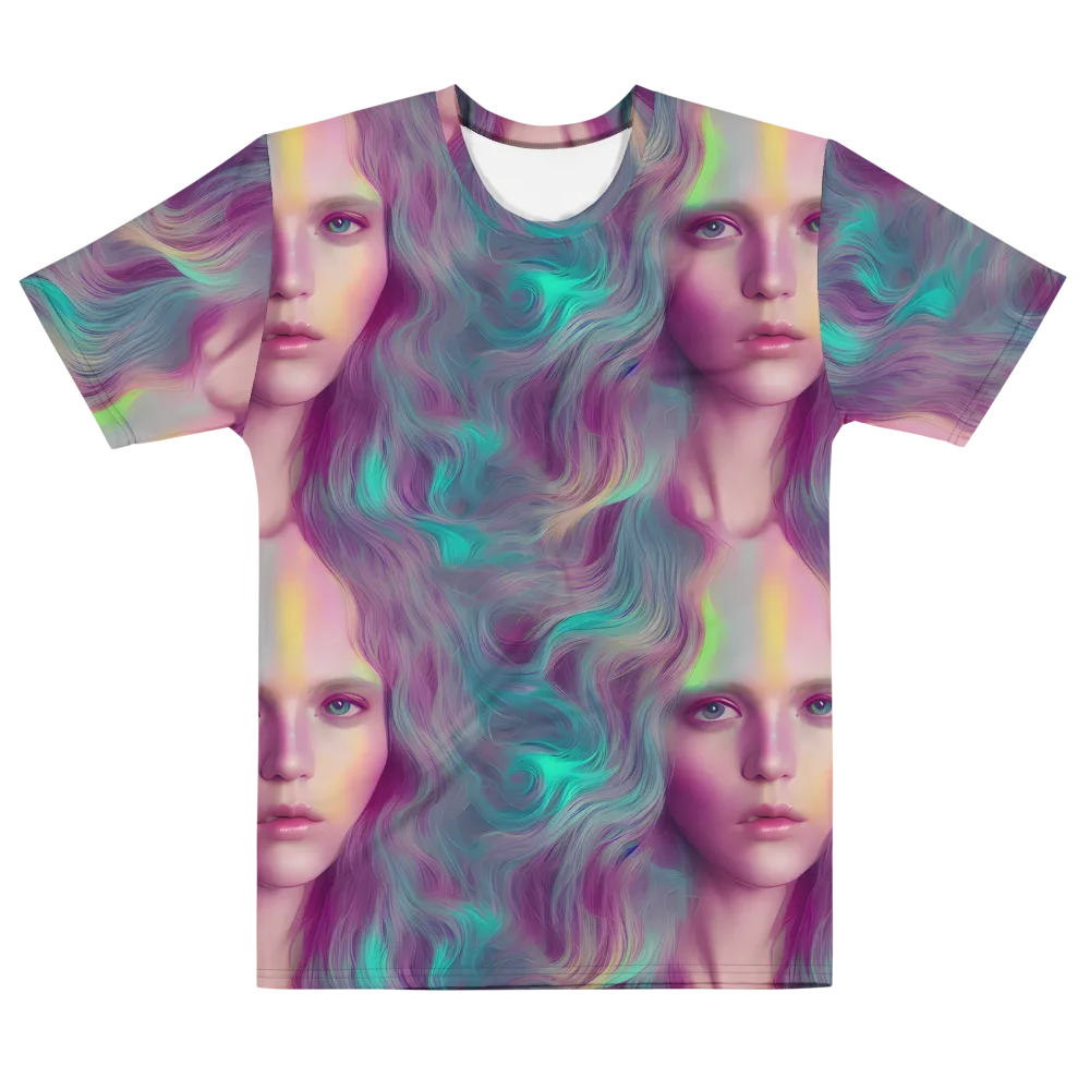 Surreal Tresses on Men's Cotton Crew Neck T-Shirt — Front