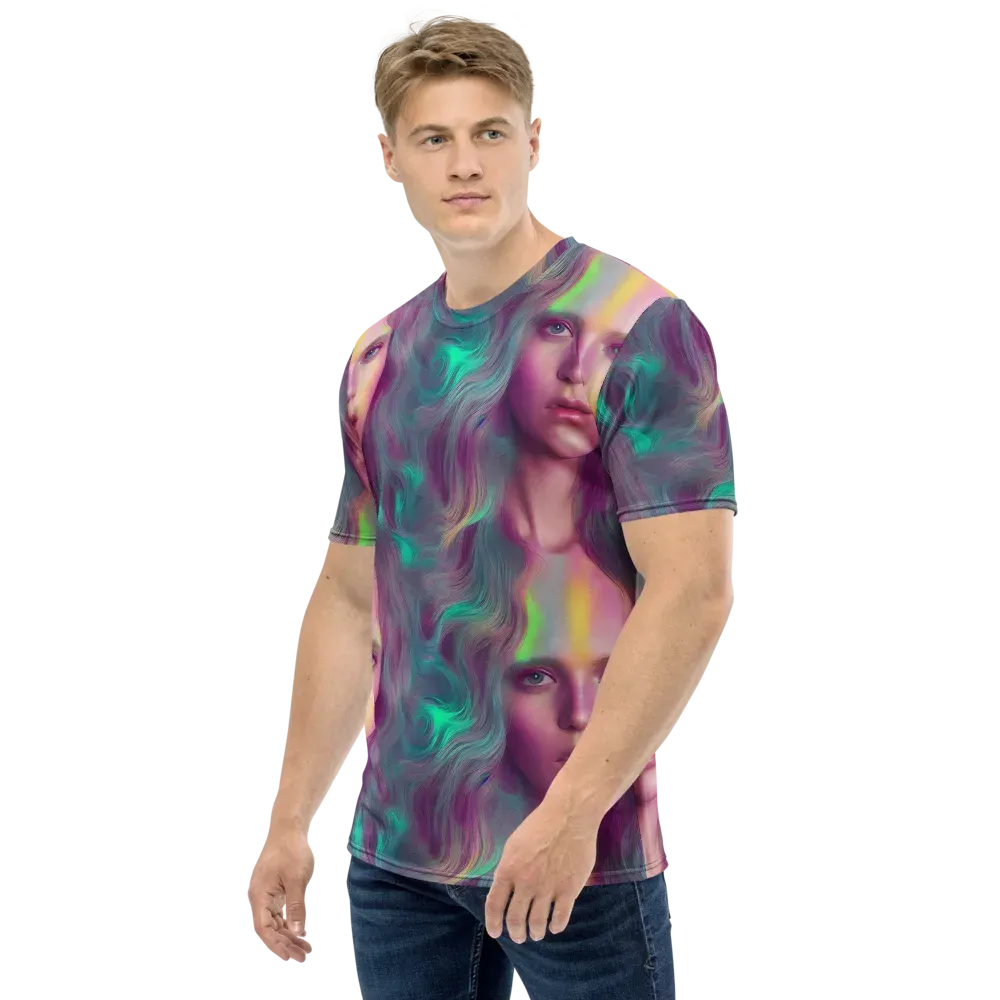 Surreal Tresses on Men's Crew Neck T-Shirt — Left