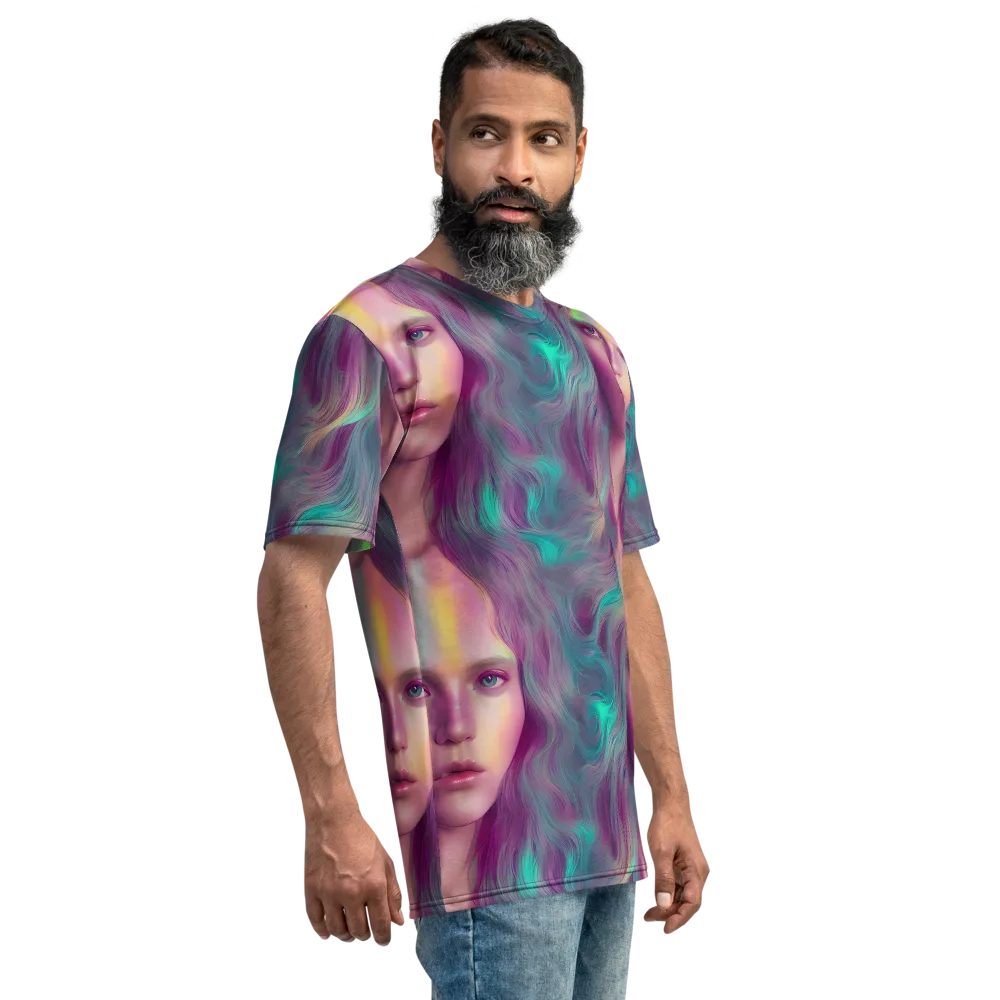 Surreal Tresses on Men's Crew Neck T-Shirt — Right