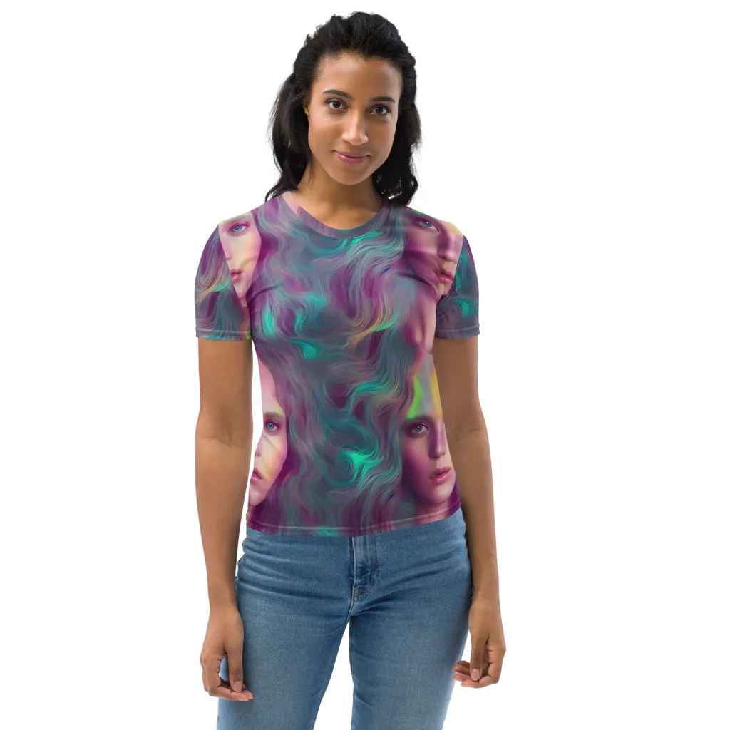 Surreal Tresses on Women's Crew Neck T-Shirt — Front