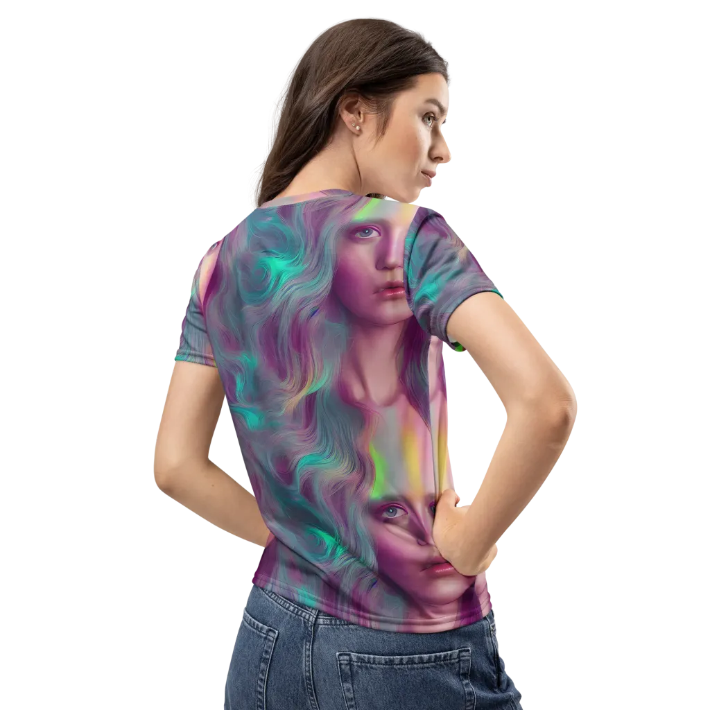 Surreal Tresses on Women's Crew Neck T-Shirt — Back