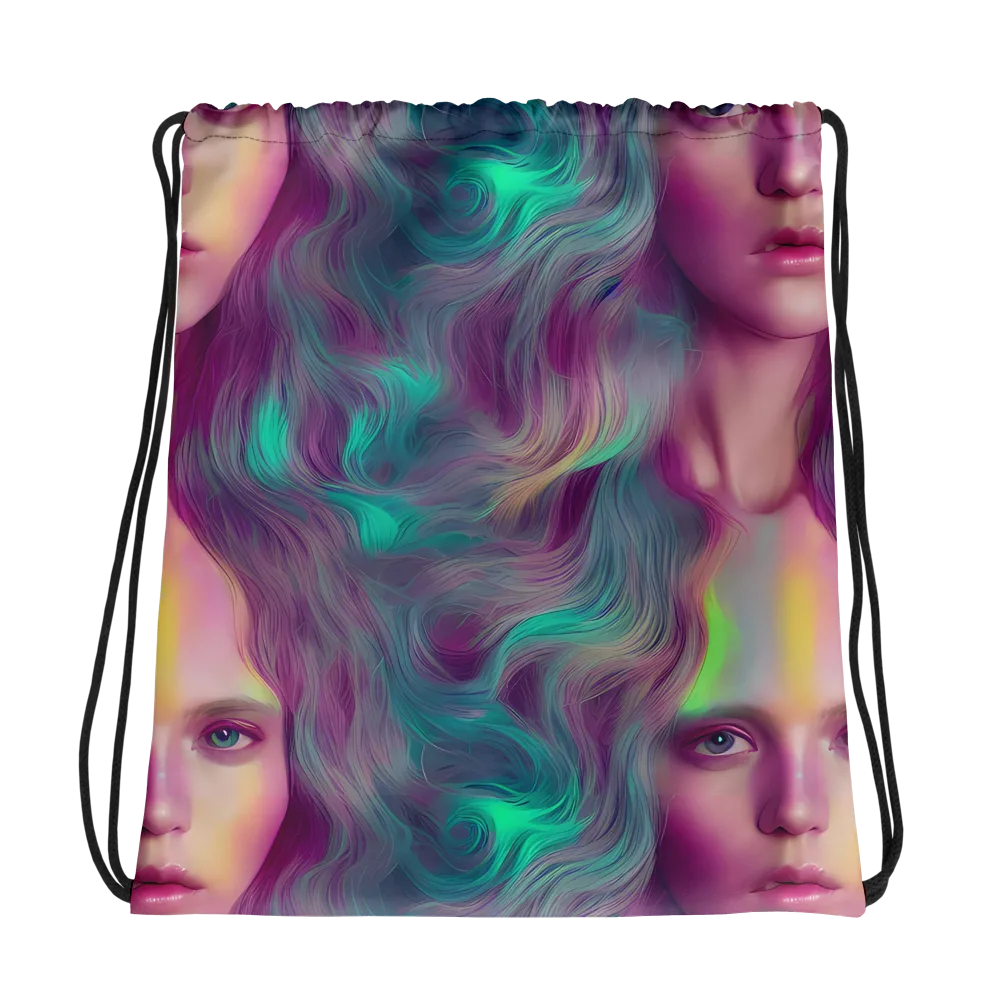 Surreal Tresses on Drawstring Bag — Photo