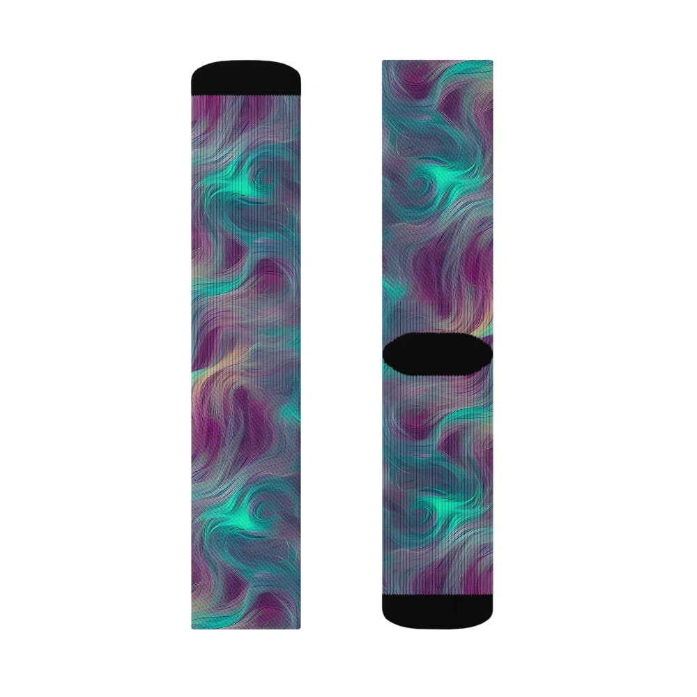 Surreal Tresses on Socks — Right Sock
