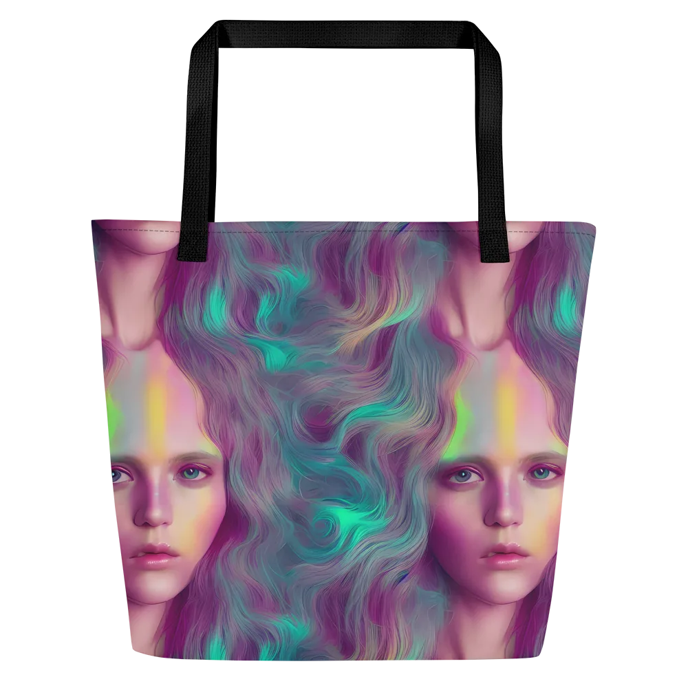 Surreal Tresses on Large Tote Bag W/ Pocket — Front
