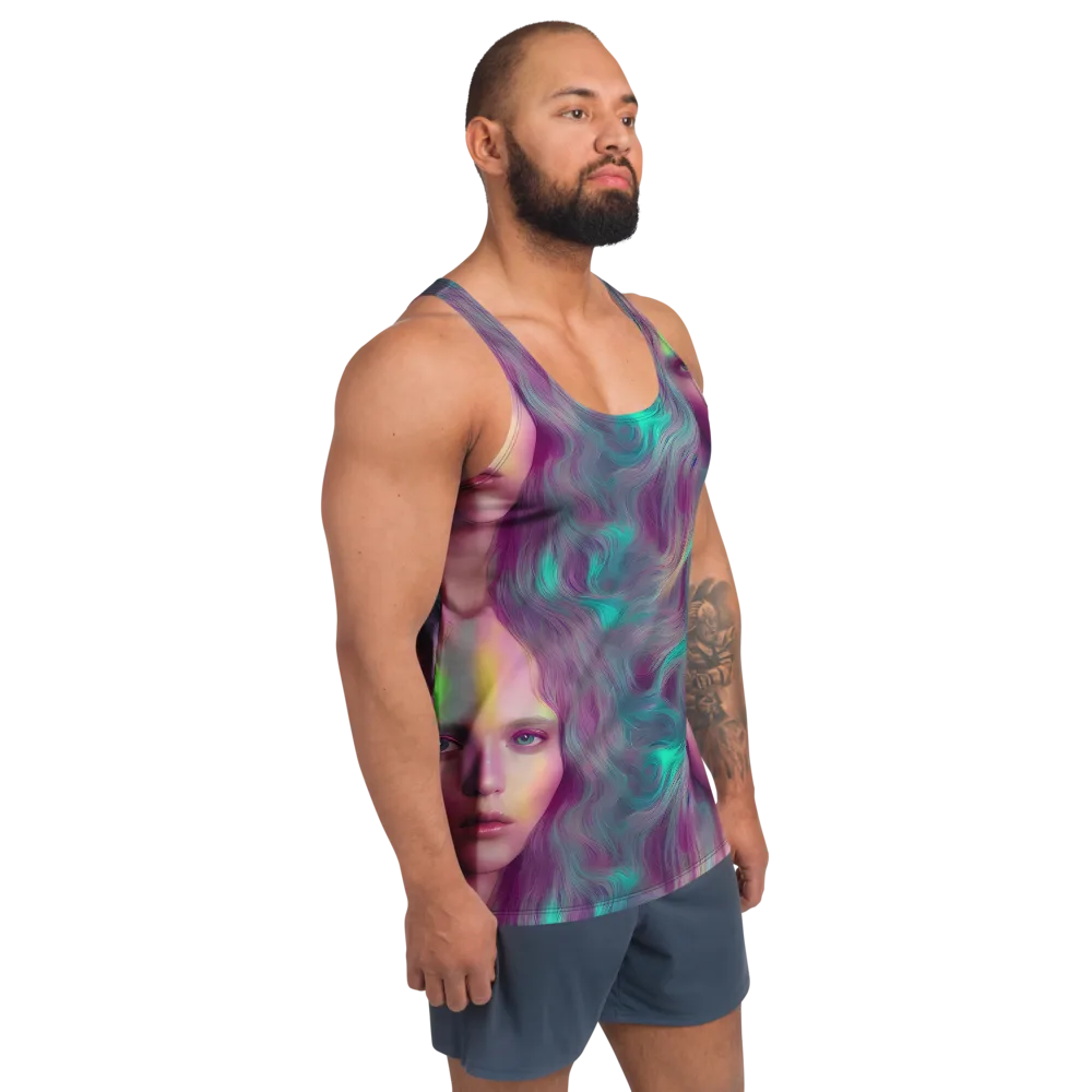Surreal Tresses on Men's Tank Top — Right Front