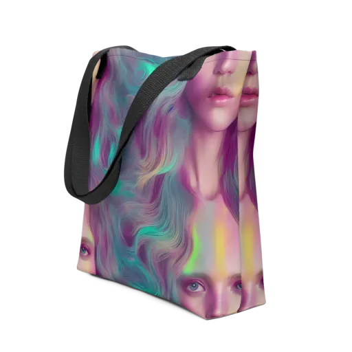 Surreal Tresses on a Tote Bag