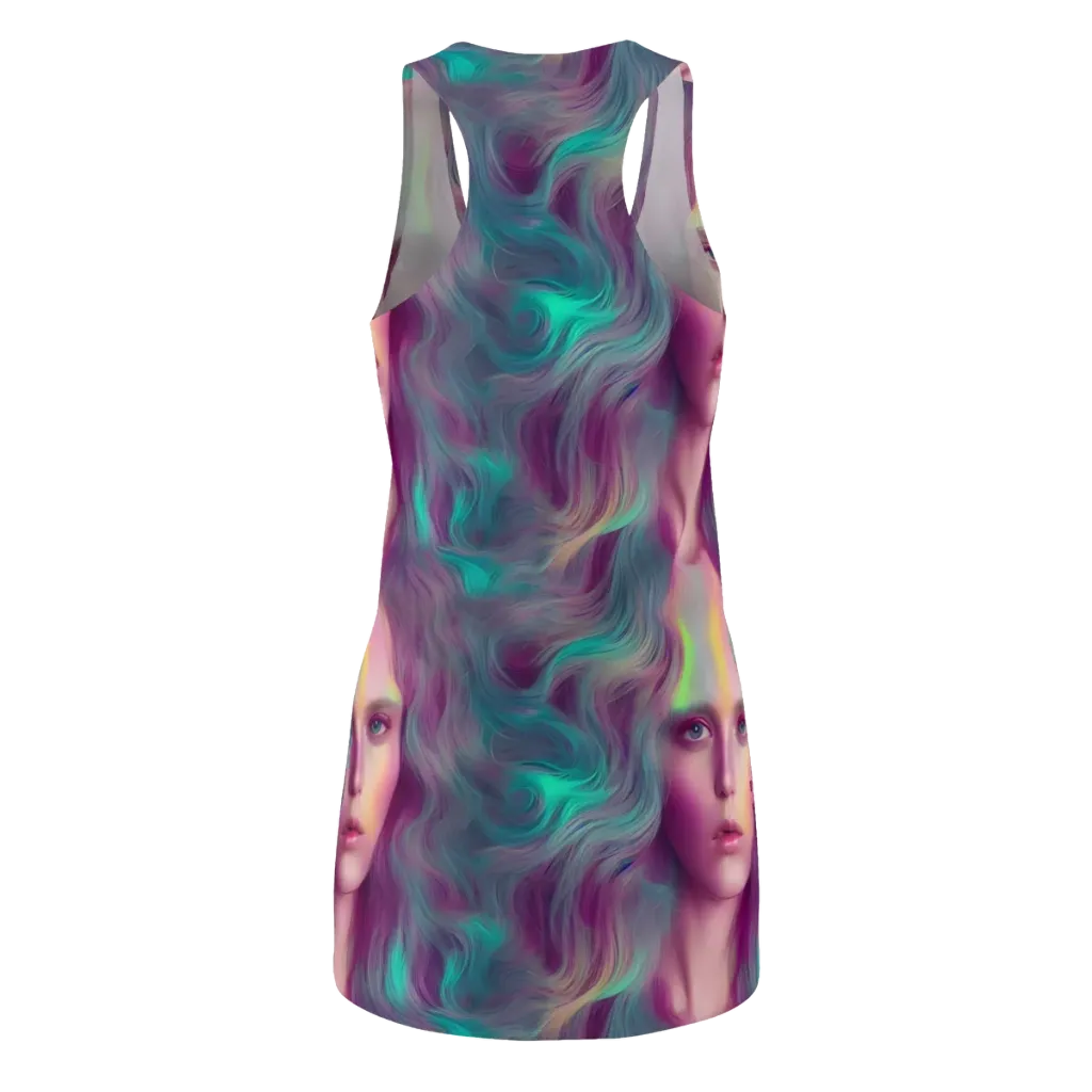 Surreal Tresses on Racerback Dress — Back