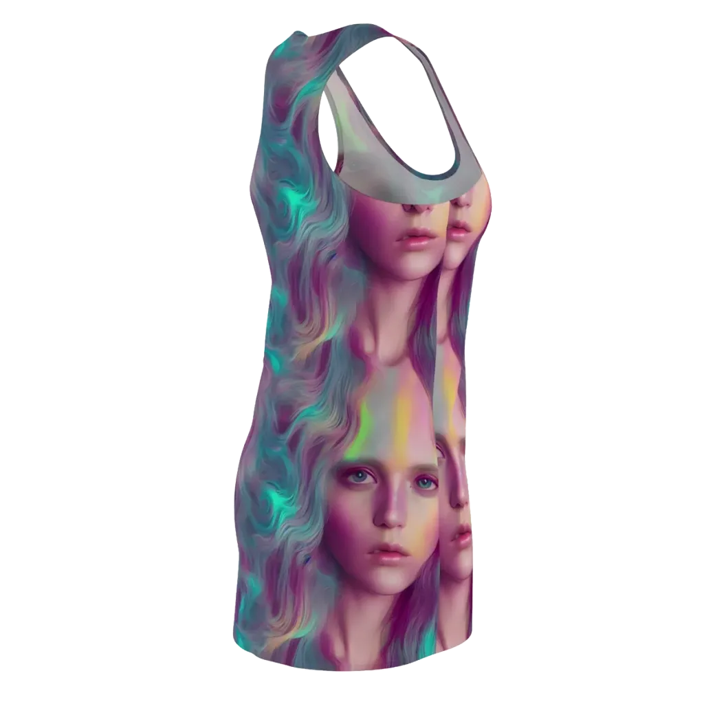 Surreal Tresses on Racerback Dress — Back Side