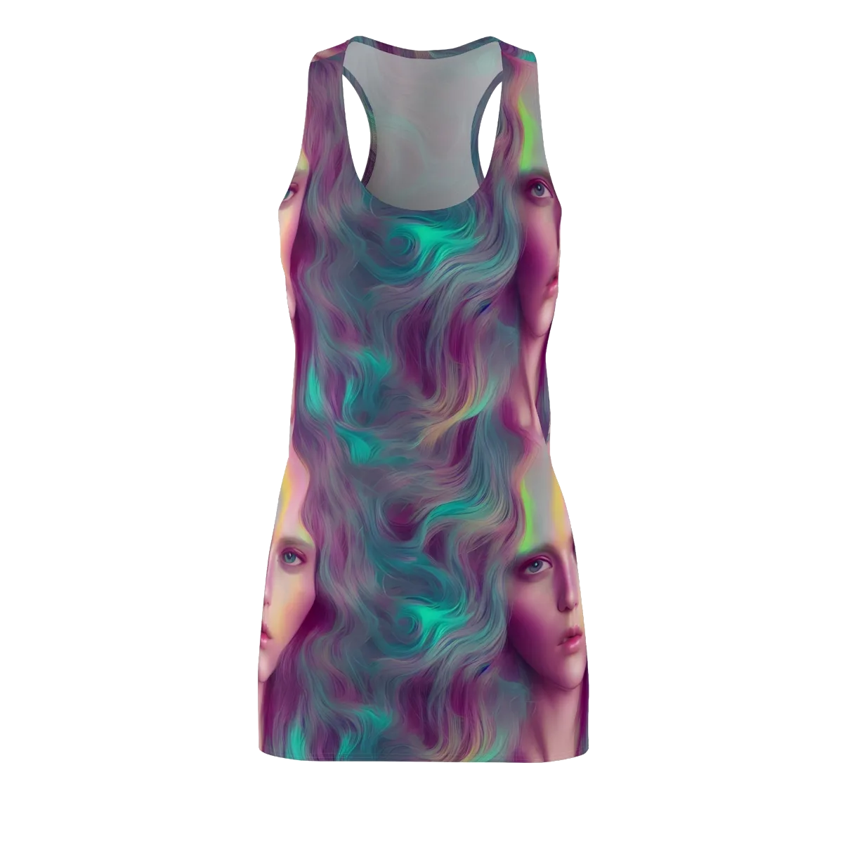 Surreal Tresses on Racerback Dress — Front