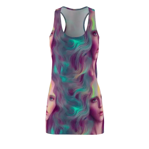 Surreal Tresses on a Racerback Dress
