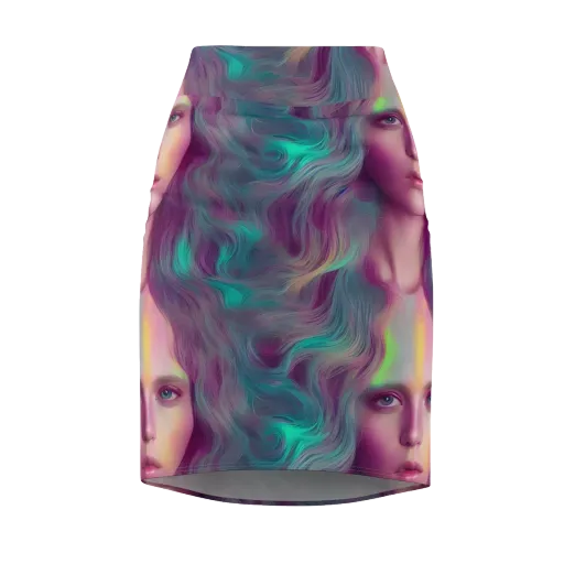 Surreal Tresses on a Pencil Skirt