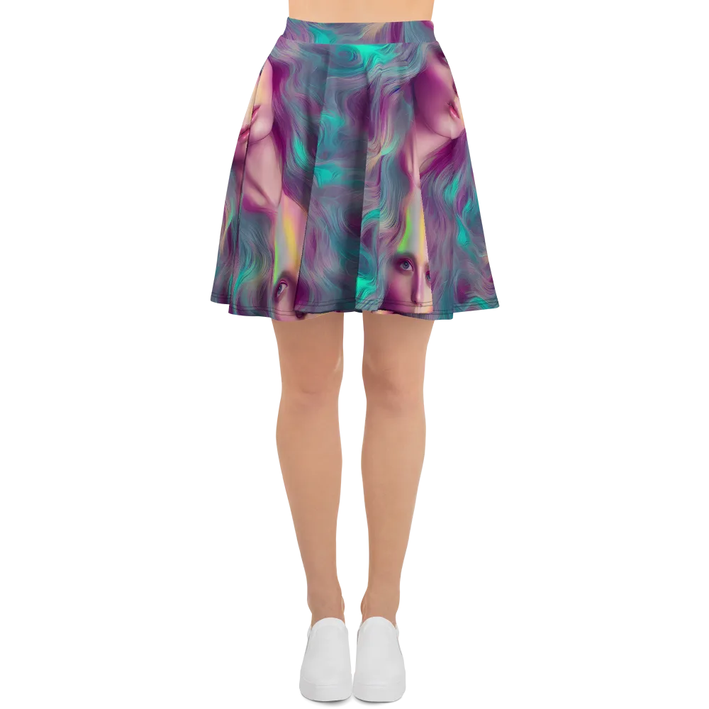Surreal Tresses on Skater Skirt — Front