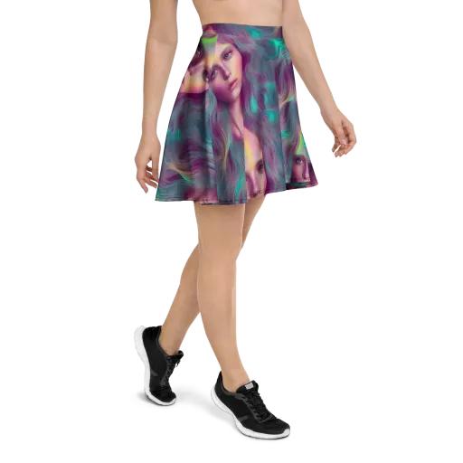 Surreal Tresses on a Skater Skirt