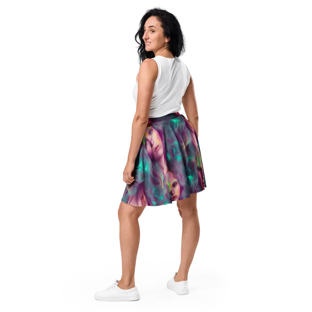 Surreal Tresses on Skater Skirt — Back