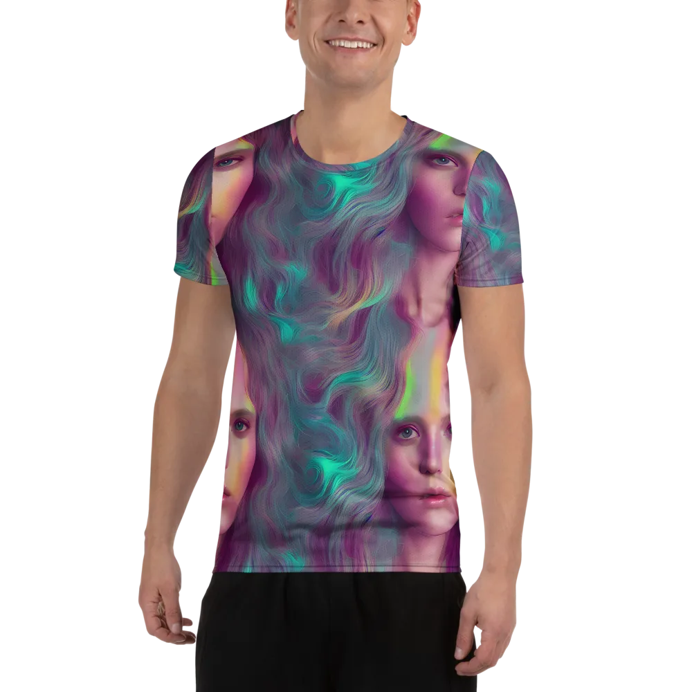 Surreal Tresses on Men's Athletic T-Shirt — Front