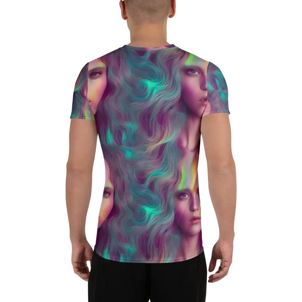 Surreal Tresses on Men's Athletic T-Shirt — Back