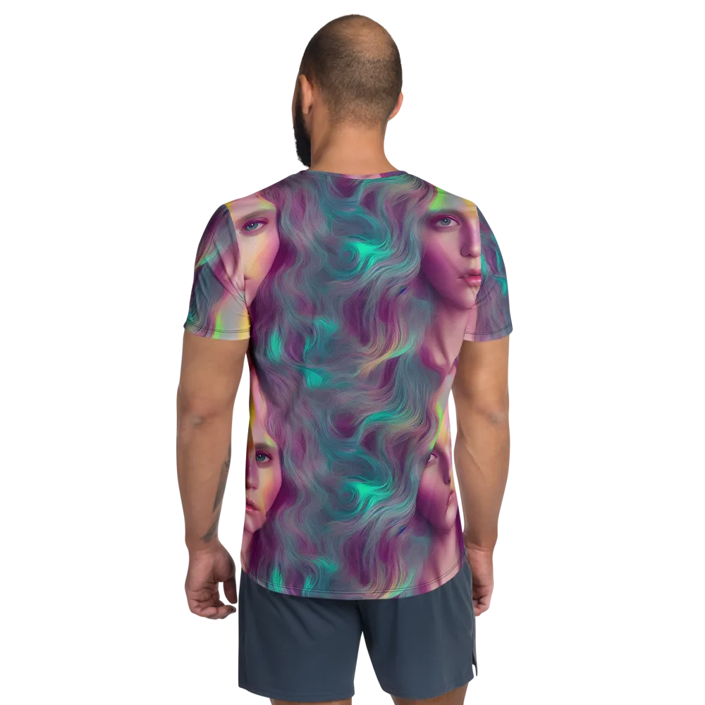 Surreal Tresses on Men's Athletic T-Shirt — Back