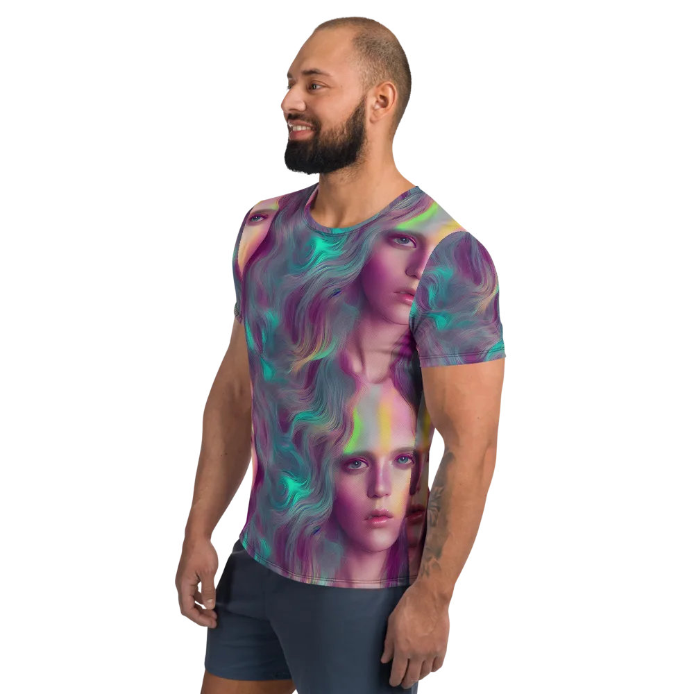 Surreal Tresses on Men's Athletic T-Shirt — Left