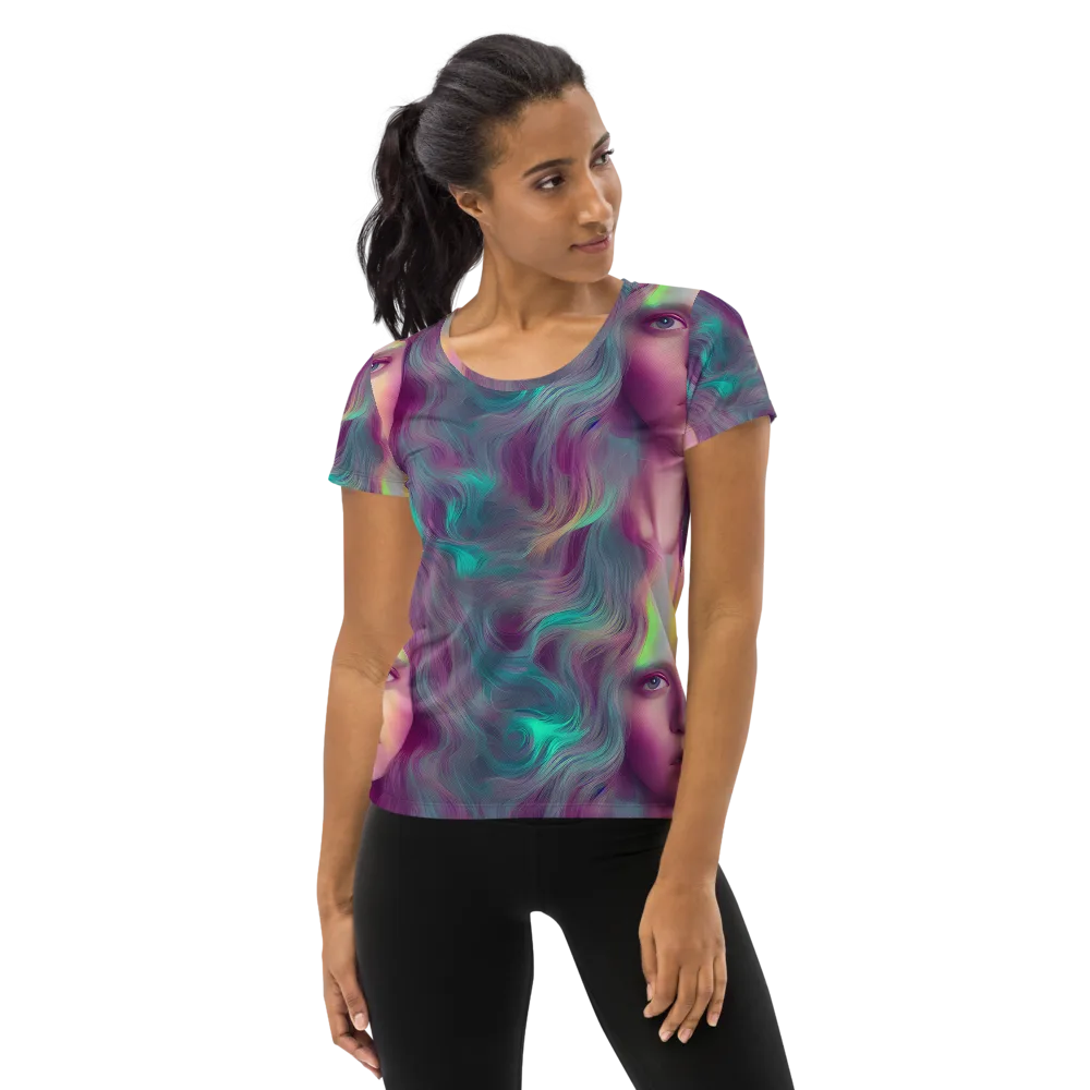 Surreal Tresses on Women's Athletic T-Shirt — Front